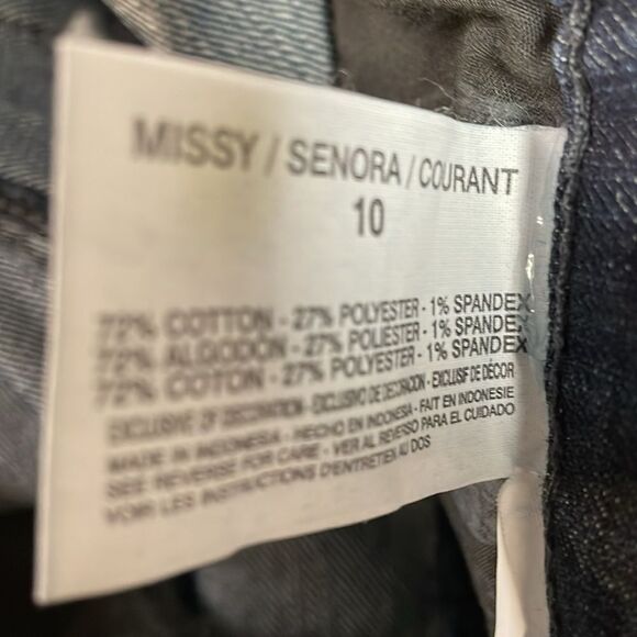 Gloria Vanderbilt Amanda Jeans Embroidered Pockets Size 10, Indigo Blue - Picture 11 of 13